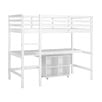 Hazel Pine Wood Single Loft Bed with Desk