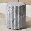 Flora Marble-look Outdoor Side Table