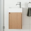 Rhea 400mm Fluted Wall Hung Single Vanity
