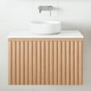 Rhea 800mm Fluted Wall Hung Single Vanity