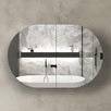 Bondi 900mm Oval Mirrored Shaving Cabinet
