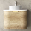 Bondi 600mm Wall Hung Single Vanity with Pure White Countertop