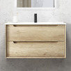 Byron 900mm Wall Hung Single Vanity with Ceramic Countertop
