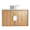 Laguna 900mm Wall Hung Single Vanity with Solid Surface Countertop