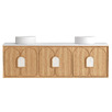 Laguna 1800mm Wall Hung Double Vanity with Solid Surface Countertop