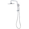 Mercer Stainless Steel Round Short Twin Shower