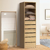 Natural Cassandra 6 Drawer 3 Shelf Wardrobe