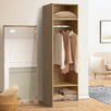 Natural Cassandra 3 Shelf & Hanging Wardrobe