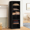 Black Cassandra 6 Shelf Wardrobe