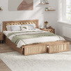 Holly Rattan Platform Bed with Underbed Drawers