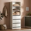 Cassandra 3 Drawer & Shelf Wardrobe