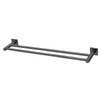 Square Radii Double Bar Brass Towel Rail