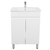 Denver 600mm Gloss White Freestanding Slim Single Vanity