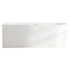 Costa Gloss White Oval Acrylic Corner Bath with Overflow