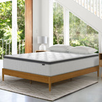 White Quiton Boucle Platform Bed