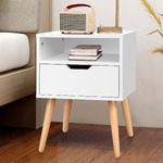 White Quiton Boucle Platform Bed