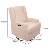 Love N Care Luna Teddy Recliner Armchair