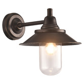 MDA Lighting Epping Brass &amp; Glass Outdoor Wall Light