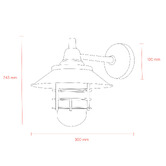 MDA Lighting Epping Brass &amp; Glass Outdoor Wall Light