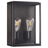 MDA Lighting Kent 2 Light Brass &amp; Glass Outdoor Wall Light