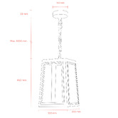 MDA Lighting Preston Brass &amp; Glass Pendant Light