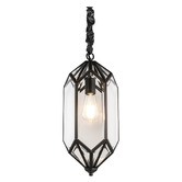MDA Lighting Eleanor Brass &amp; Glass Pendant Light
