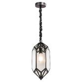 MDA Lighting Eleanor Brass &amp; Glass Pendant Light