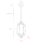 MDA Lighting Eleanor Brass &amp; Glass Pendant Light