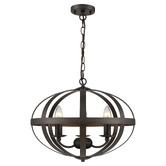 MDA Lighting Lincon Iron 3 Light Pendant