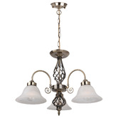 MDA Lighting Geneva Metal 3-Light Chandelier