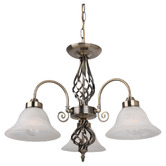 MDA Lighting Geneva Metal 3-Light Chandelier