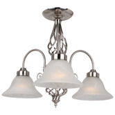 MDA Lighting Geneva Metal 3-Light Chandelier
