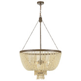MDA Lighting Maddisson Maple Wood 5-Light Pendant
