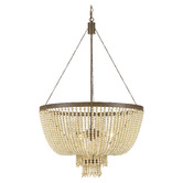 MDA Lighting Maddisson Maple Wood 5-Light Pendant