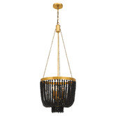 MDA Lighting Maddisson Maple Wood 3-Light Pendant