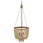 MDA Lighting Maddisson Maple Wood 3-Light Pendant