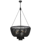 MDA Lighting Maddisson Maple Wood 5-Light Pendant