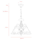 MDA Lighting Geneva Metal 5-Light Chandelier