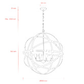 MDA Lighting Apollo Iron 8-Light Pendant