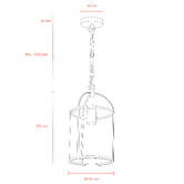 MDA Lighting Isabella Metal Pendant Light