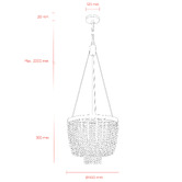 MDA Lighting Maddisson Maple Wood 3-Light Pendant
