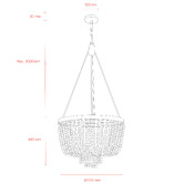 MDA Lighting Maddisson Maple Wood 5-Light Pendant