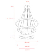 MDA Lighting Margo Aluminium 3-Light LED Pendant