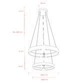 MDA Lighting Margo Aluminium 2-Light LED Pendant