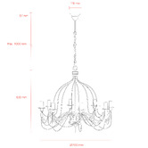 MDA Lighting Candice Metal 8-Light Chandelier