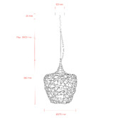 MDA Lighting Weave 36cm Iron Pendant Light