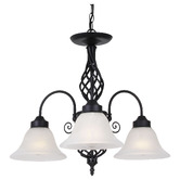 MDA Lighting Geneva Metal 3-Light Chandelier