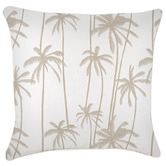 Escape to Paradise Tall Palms Piped Square Outdoor Cushion