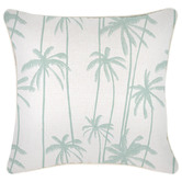 Escape to Paradise Tall Palms Piped Square Outdoor Cushion
