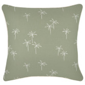 Escape to Paradise Palm Cove Piped Square Outdoor Cushion